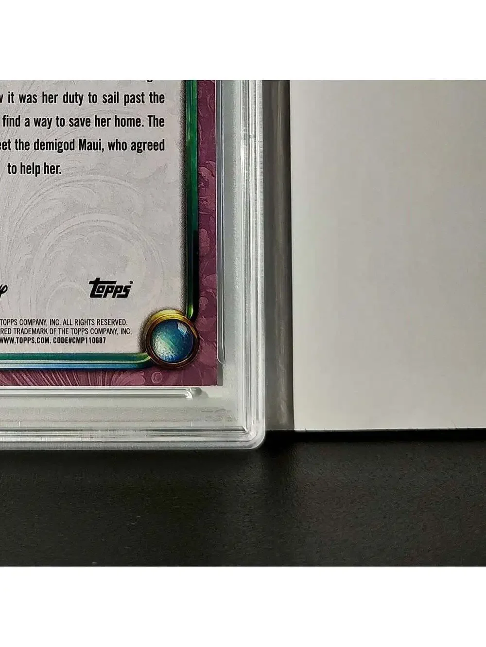 Moana 2025 Topps Disney Cartoon Princess #162 Card Moana PSA 9
